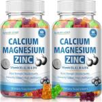 NLMUBR LUCKSIT 1200mg Calcium Gummies with Vitamin D3,K2,B6 Calcium Citrate Magnesium Zinc for Bonе & Immune Support, Calcium Supplements for Women&Men 120 Chews