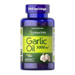 Puritan's Pride Premium Garlic Fresh 5000mg, Traditional Dietary Supplement for Heart Health and Circulation Support with Antioxidant Properties, 250 Rapid Release Softgels