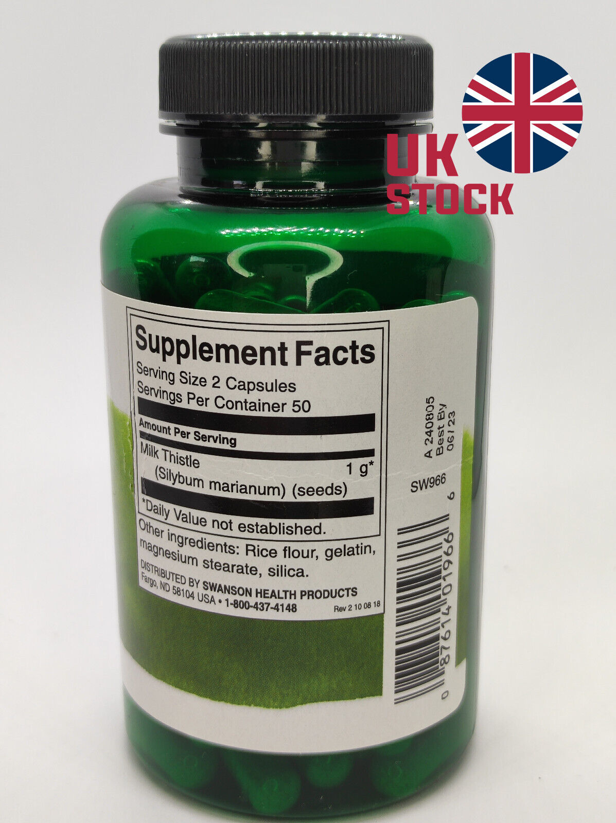 Full Spectrum Milk Thistle for Detox (100 Capsules)