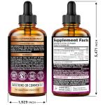 Liquid Iron Supplement for Women 18 mg - USDA Organic Iron Drops - with Folate, Vitamin B12 & B6 - Iron Level & Energy - Gentle & High Absorption Glycinate Form - Cherry Flavor, Sugar-Free - 4 fl oz