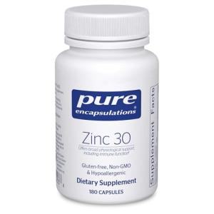 Zinc 30 mg Supplement for Immune Support - 180 Capsules