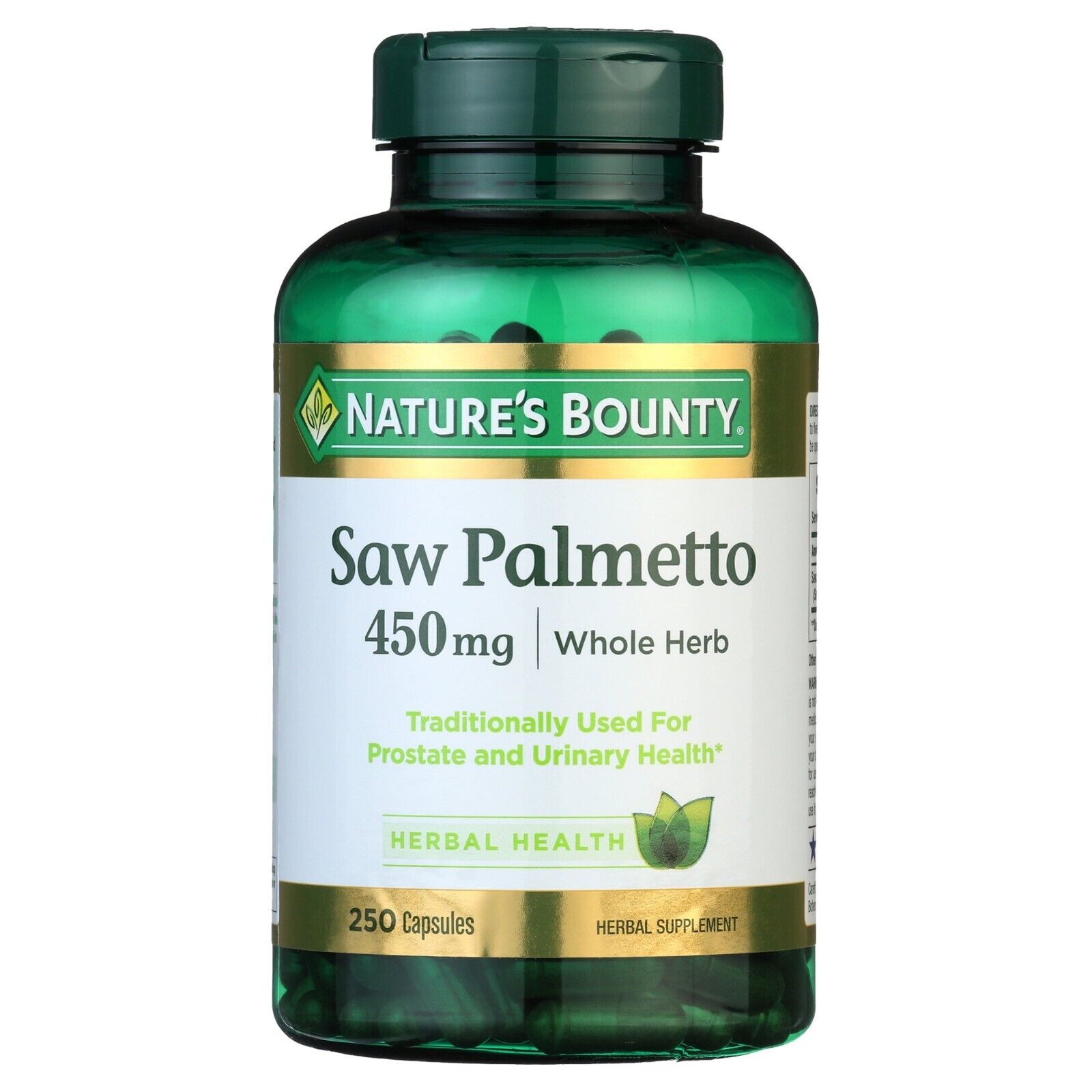 Nature's Bounty Saw Palmetto 450 mg 100 Capsules