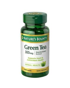 Nature's Bounty Green Tea Pills and Herbal Health Supplement, Supports Heart and Antioxidant Health, 315mg, 100 Capsules