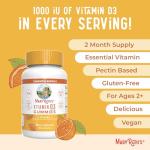 MaryRuth Organics Vegan Vitamin D3 Gummies - 60 Count