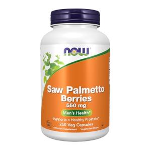 NOW Foods Supplements, Saw Palmetto Berries (Serenoa repens) 550 mg, Men's Health*, 250 Veg Capsules