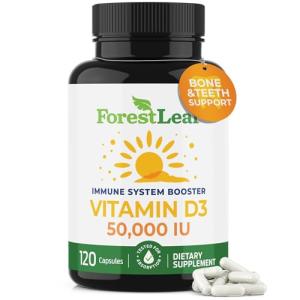 ForestLeaf Vitamin D3 50,000 IU - Immune & Bone Support