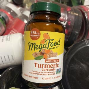 MegaFood Turmeric Curcumin with Black Pepper, Vegan