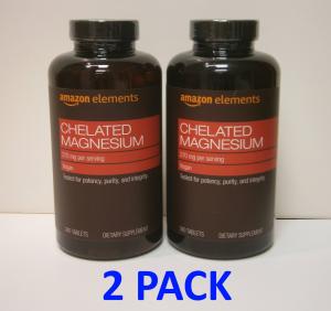 Amazon Elements - Chelated Magnesium, 240 tablets, 270 mg per Serving, as Magnesium Glycinate Chelate, Vegan