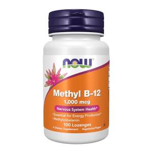 NOW Methyl B-12 1,000 mcg Lozenges for Nerve Health