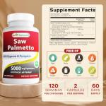 Saw Palmetto Prostate Support for Men - 120 Capsules