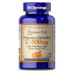 Puritan's Pride Chewable Vitamin C-500 mg with Rose HIPS