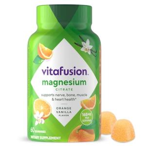 vitafusion Magnesium Gummy Supplement, Bring calm to your vitamin routine, Tropical Citrus Flavor, 60 Gummies