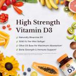 Vitalitown High Potency Vitamin D3 5000 IU Softgels