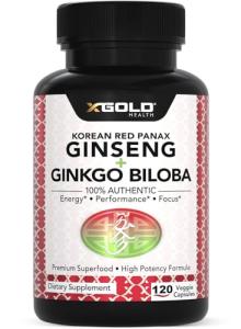 Extra Strength Korean Red Ginseng + Ginkgo Biloba Capsules