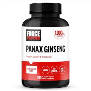 Force Factor Korean Ginseng Supplement for Energy & Clarity