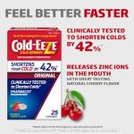 Cold-EEZE Natural Cherry Zinc Lozenges, Homeopathic Cold Remedy, Reduces Duration of the Common Cold, Sore Throat, Cough, Congestion and Post Nasal Drip, 25 Count