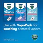 Vicks Advanced Soothing Vapors Waterless Vaporizer with Night Light and VapoPads to Help Relieve Discomfort from Colds and Flu , 1 Count (Pack of 1)