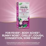 Nature's Way Cold + Flu Relief Syrup*, Umcka, Sore Throat, Cough, Congestion, Fever*, Body Aches*, Phenylephrine Free, Homeopathic, Non-Drowsy, Berry Flavored, 4 Fl Oz (Packaging May Vary)