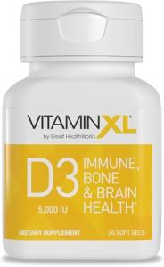 OmegaXL Vitamin D3 5000 IU Immune Support Softgels