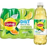 Lipton Diet Green Tea Citrus - 12 Bottles