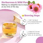 Echinacea Tea Bags - 50 Count - Boost Immunity