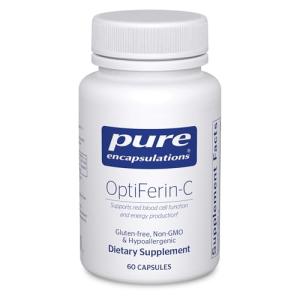 Pure Encapsulations OptiFerin-C - for Red Blood Cells & Energy - Iron Absorption Support - Energy Supplement* - Vitamin C Enriched - Gluten Free & Non-GMO - 60 Capsules