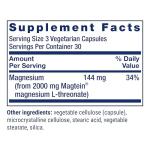 Life Extension Neuro-Mag Magnesium L-Threonate, Memory Health, Quick Thinking, Cognitive Health Support, Vegetarian, Non-GMO, 90 Vegetarian Capsules (144 mg from 2000 mg Magtein magnesium L-threonate