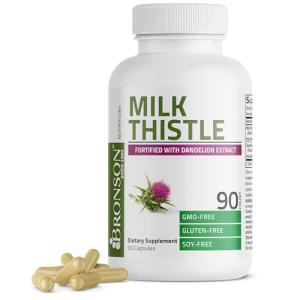 Bronson Milk Thistle & Dandelion Liver Support, 90 Caps