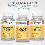 Solaray Magnesium Citrate - Pure Magnesium Citrate Capsules, Supplement for Calm, Bone Health, Cellular Energy, Heart & Muscle Support, 400mg Per Serving - 90 Vegan Capsules