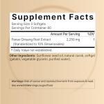 NatureBell Korean Red Ginseng 2,250mg Per Serving, 240 Softgels | Panax Ginseng Root, Standardized to 10% Ginsenosides, Non-GMO, Support Energy, Male Performance, & Immune System