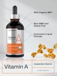 Horbäach Vitamin A Liquid | 4 fl oz | Supplement with Organic Fractionated Coconut Oil | Non-GMO, Gluten Free