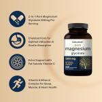Magnesium Glycinate Capsules 500mg | 240 Count | Supplement for Sleep, Heart & Muscle Support | 100% Chelated & Purified, 3rd Party Tested, Non-GMO & Gluten Free
