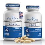 VITAJAX ADK 10 - High Potency Vitamin A, D, K2