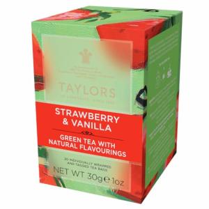 Strawberry & Vanilla Green Tea Bags, 20 Count