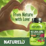 NATURELO Vegan Zinc with Vitamin C Capsules