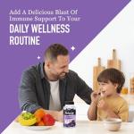 Airborne Elderberry + Zinc & Vitamin C Gummies For Adults, Immune Support Vitamin D & Zinc Gummies With Powerful Antioxidant Vitamins C D & E - 50 Gummies, Elderberry Flavor