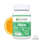 EZ Melts Dissolvable Iron Supplement 18 mg, Sugar-Free, 3-Month Supply - 1 Pack