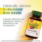 MegaFood Blood Builder Minis, Iron Supplement Clinically Shown to Increase Iron Levels Without Side Effects - Vegan Supplement with Vitamin C, Vitamin B12 & Folic Acid, 72 Tablets (36 Servings)
