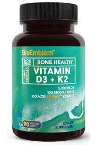 BioEmblem Vitamin D3 K2 Capsules for Heart Health