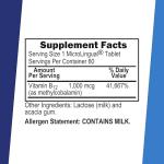 Methylcobalamin B-12 1,000 mcg Sublingual Tablets
