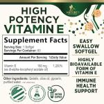 Vitamin E Softgels 400 IU for Skin and Heart