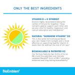 BioEmblem Vitamin D3 K2 Capsules for Heart Health