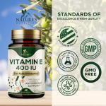 Vitamin E Softgels 400 IU for Skin and Heart