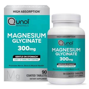 Qunol Magnesium Glycinate 300mg, 90 Tablets