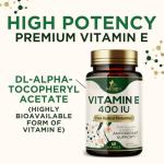Vitamin E Softgels 400 IU for Skin and Heart