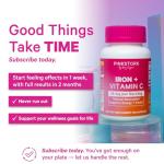 Pink Stork Iron with Vitamin C – 60 Capsules