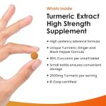 New Leaf Turmeric with Ginger & Black Pepper, 180 Tablets