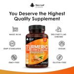 New Leaf Turmeric with Ginger & Black Pepper, 180 Tablets