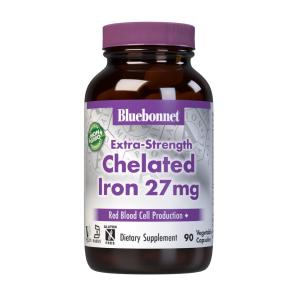 Bluebonnet Extra-Strength Chelated Iron 27mg, 90 Caps