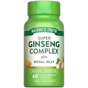 Nature's Truth Super Ginseng Complex | 60 Capsules | with Royal Jelly | Non-GMO & Gluten Free Supplement